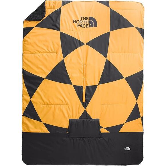 *NEW* The North Face Poncho Blanket Fuzzy Wawona in Summit Gold Geodome Print - Picture 1 of 4